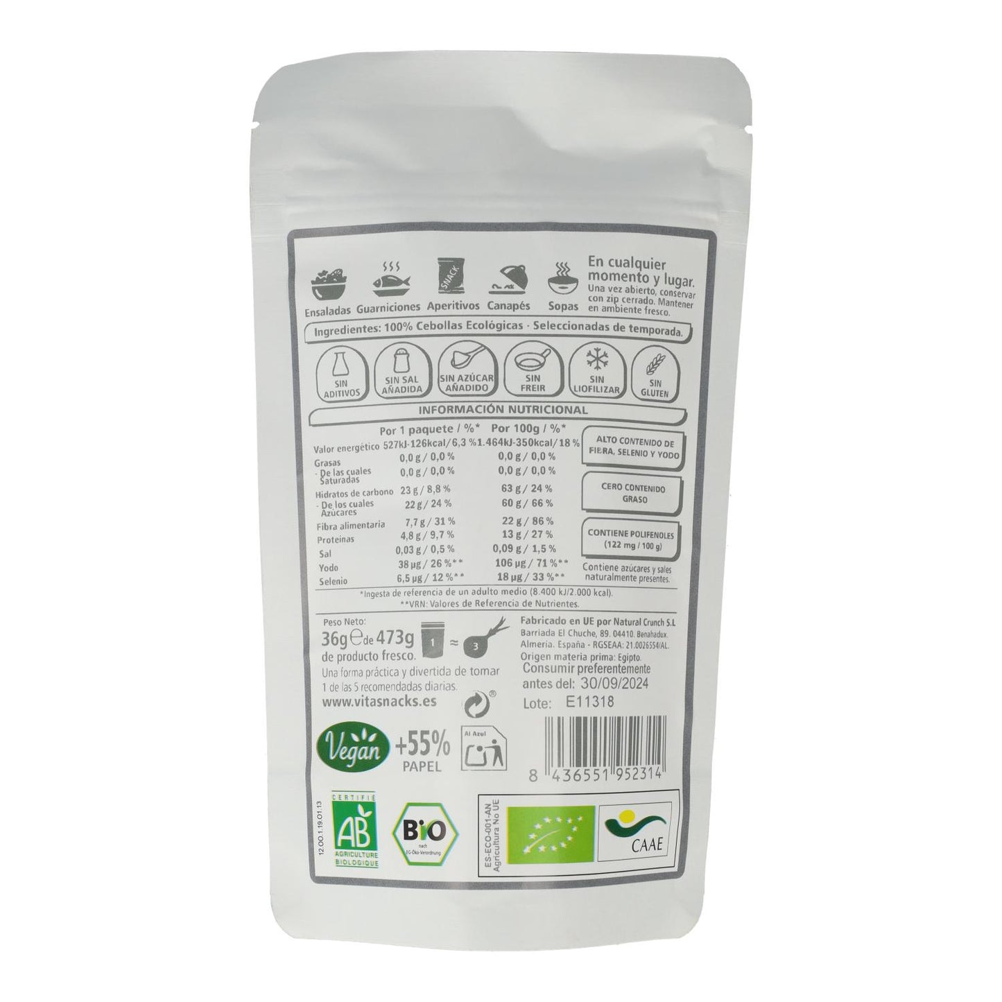 VitaSnack Cebola Crocante 36 g