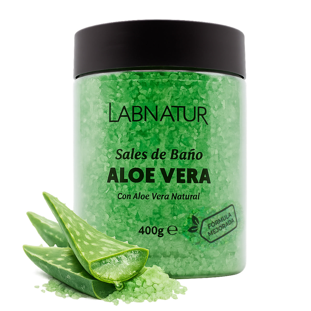 Sales de Baño de Aloe Vera Labnatur 400 g | Hidratan, Suavizan y Refrescan | Baño Relajante | Veganas_1