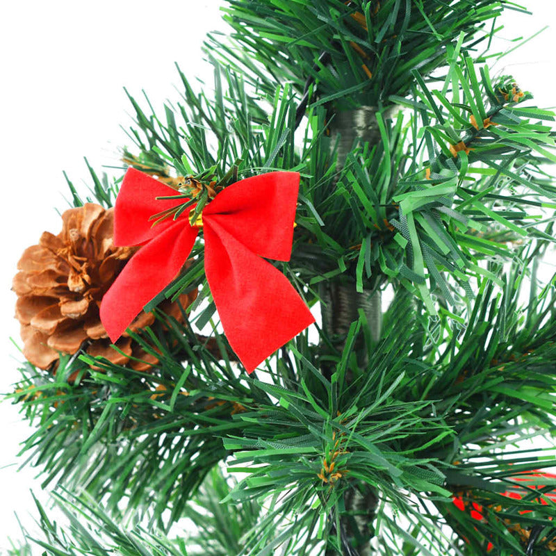 Vidaxl Árbol De Navidad Preiluminado Con Luces Y Bolas Verde 64 Cm_5