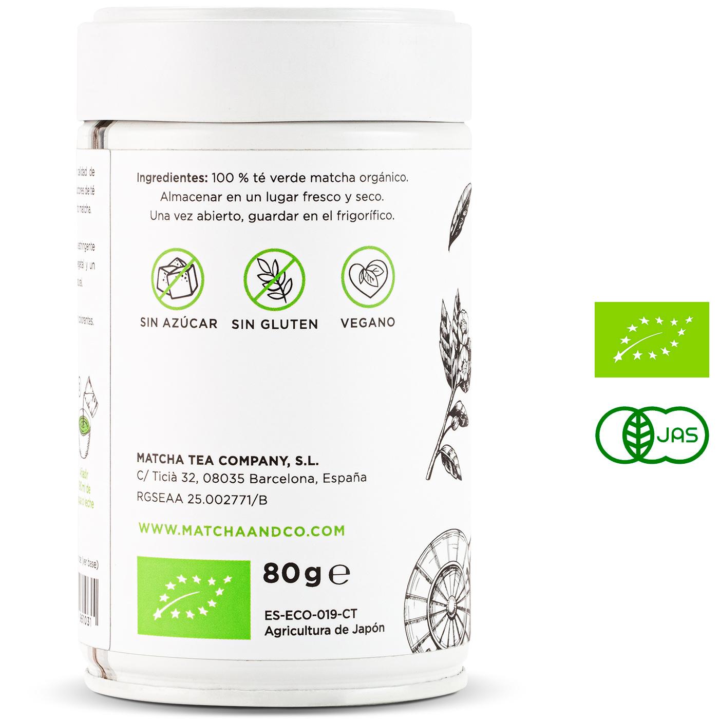 Chá Matcha Cerimonial 100% biológico Matcha & CO 80 g