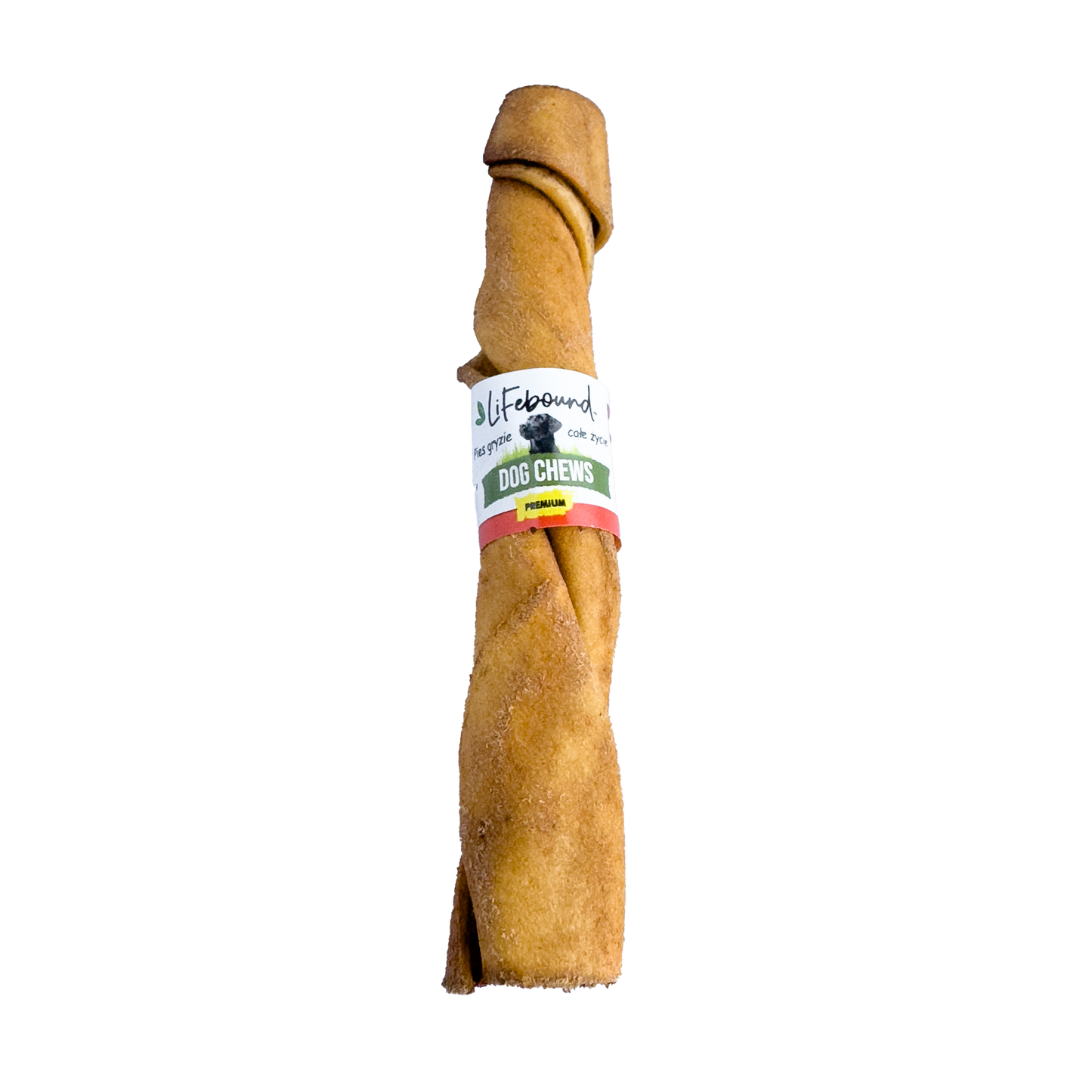 Lifebound - Hueso Masticable Natural Para Perros De Piel De Ternera En Forma Barra Retorcida Sabor Tocino - 10 uds S_0