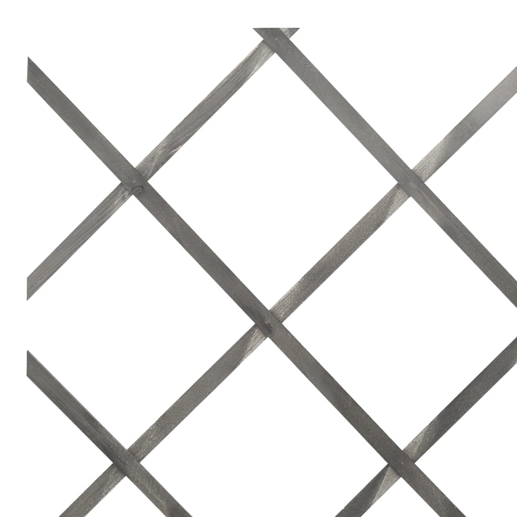 Vallas Enrejado 5 Uds Madera Maciza De Abeto Gris 180x80 Cm / Vetonek_5