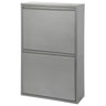 Armário de reciclagem Duett em metal com 4 compartimentos Branco