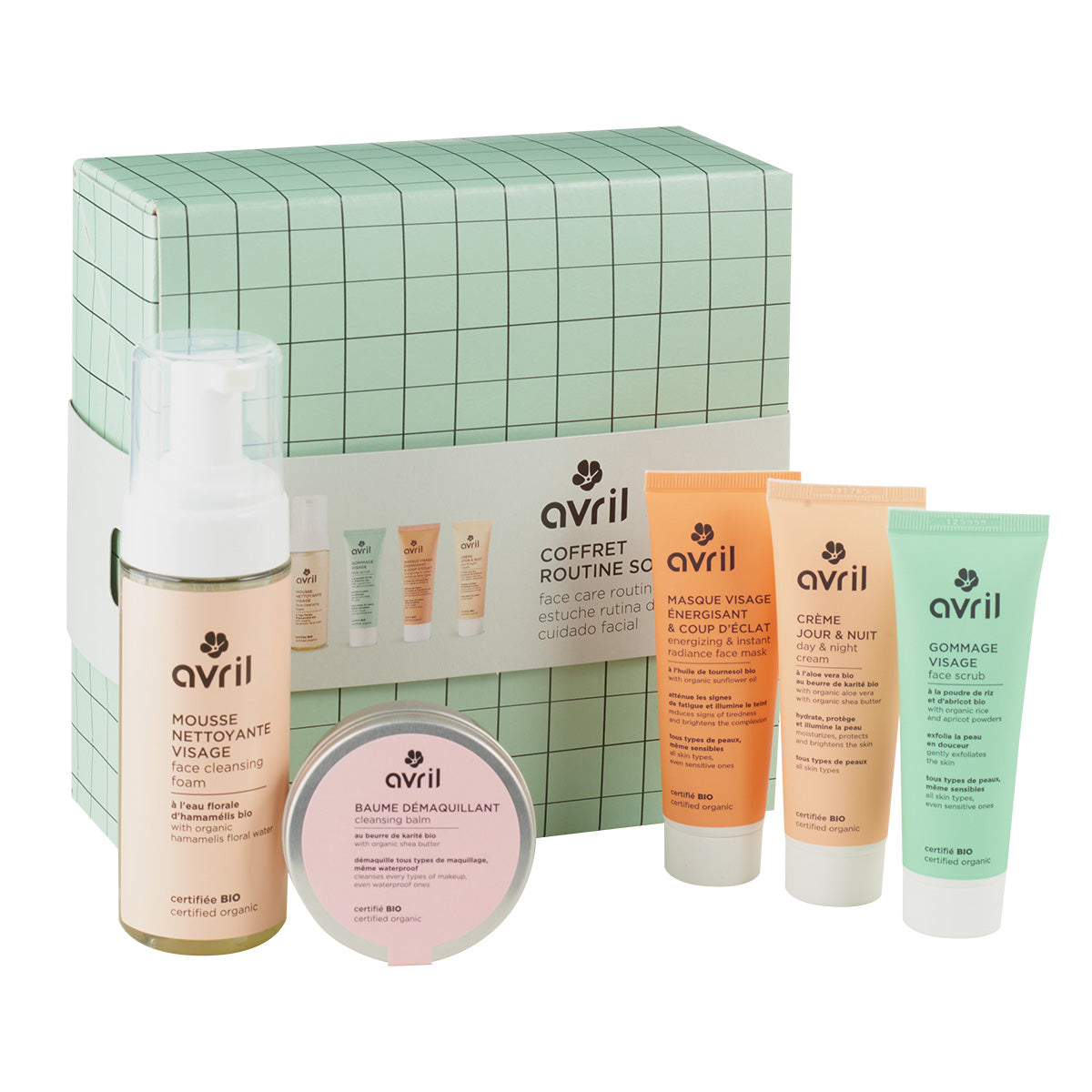 Rotina de cuidados faciais do Natal, Avril