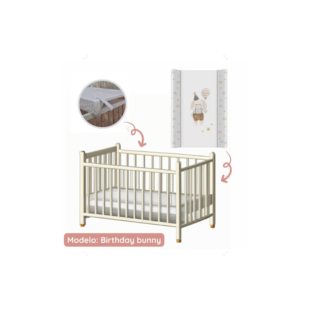 Cambiador Base Rígida Para Cuna Ultra Light Birthday Bunny_5