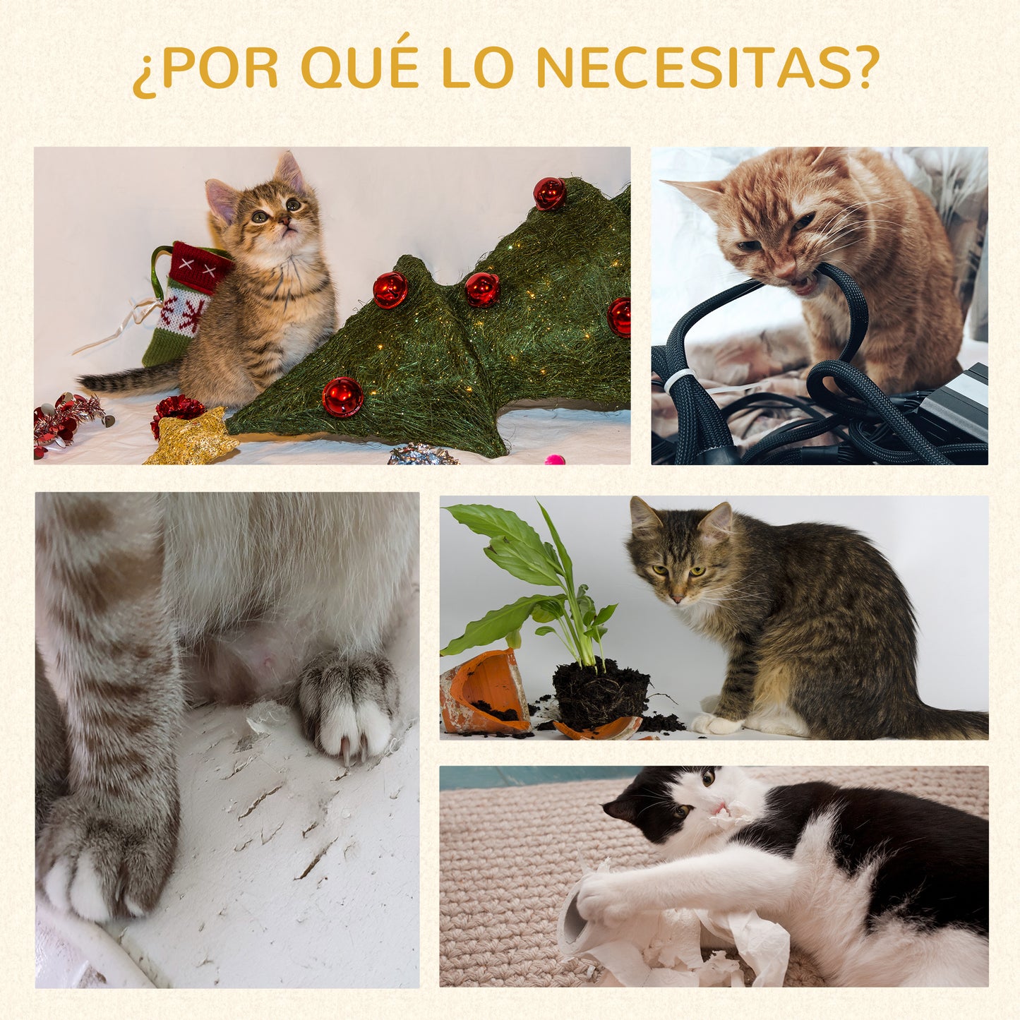 Pawhut Árbol Rascador Para Gatos Postes Con Forma De Cangrejo Bolas 40x29x72 Cm_5