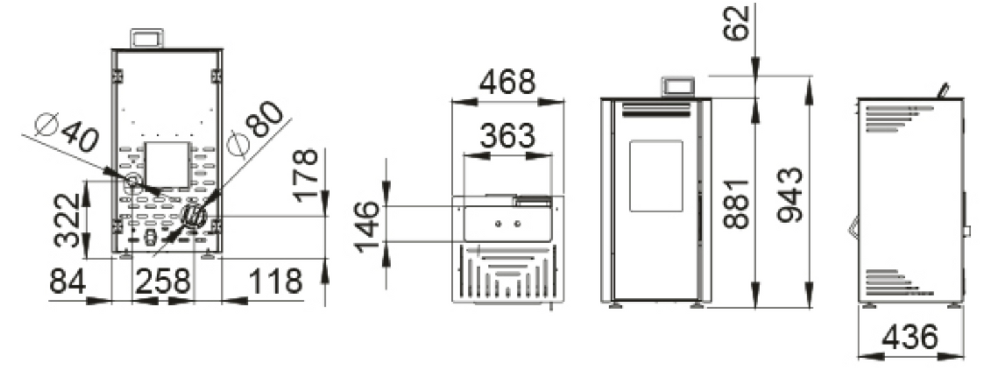 Bricosol Estufa De Pellet Boreal 6 Kw Marfil_4