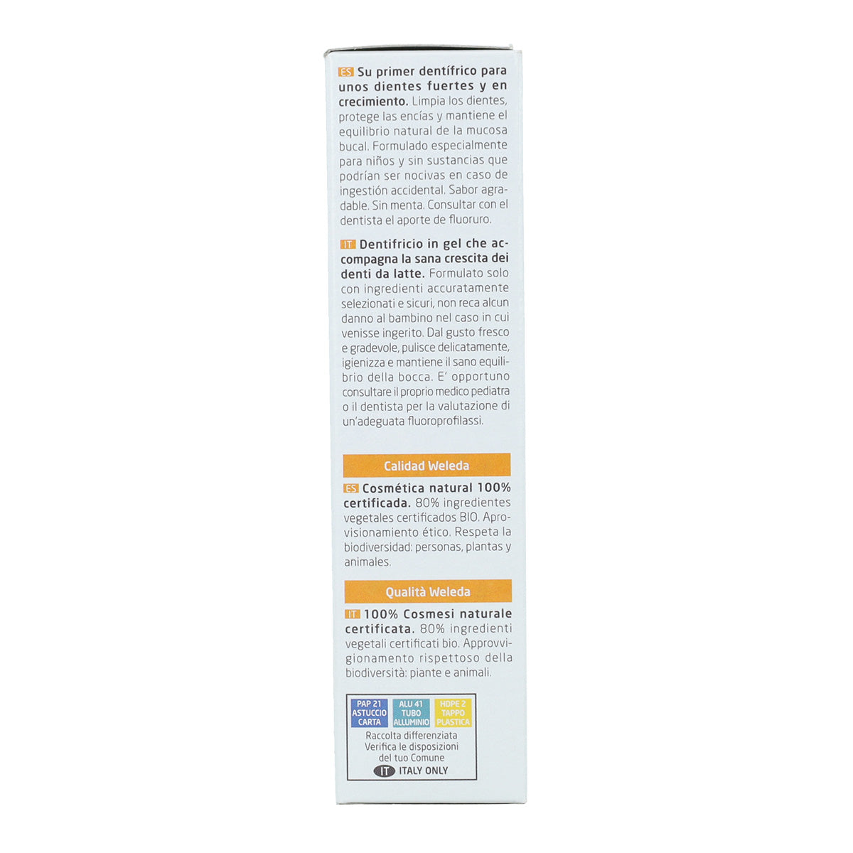 Gel dentário infantil Weleda 50 ml