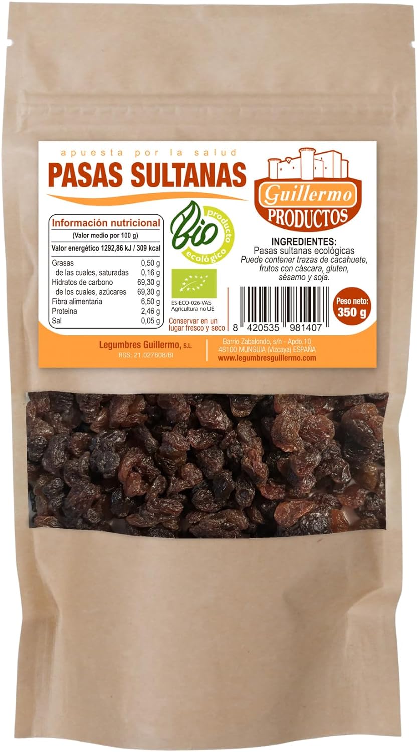 Pasas Sultanas Bio - 350 G, Doy Pack_0