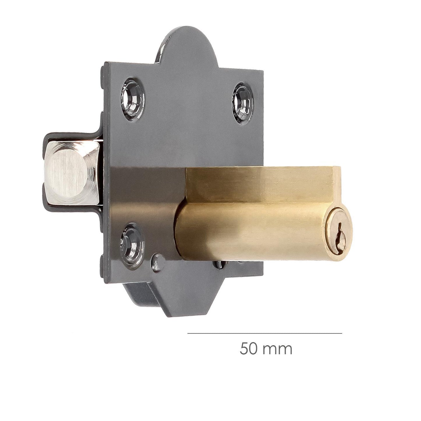 Cerrojo B-7 Llave Y Pulsador Pasador De 143mm Cilindro De Pera De 50mm_3
