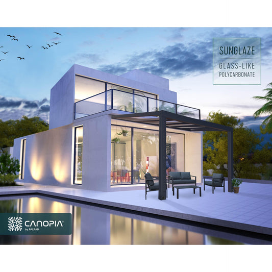 Pérgola anexa Stockholm 342x370 cm