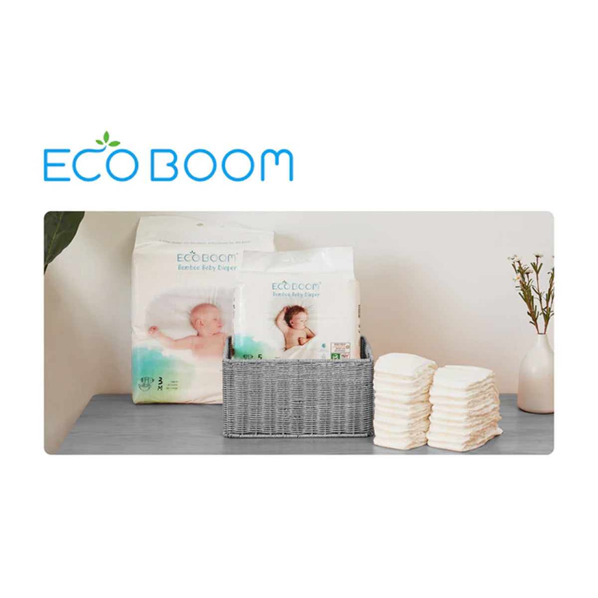 Fralda de Bambu Pure Premium ECO BOOM T2/S (3 a 8 kg) 36 unidades