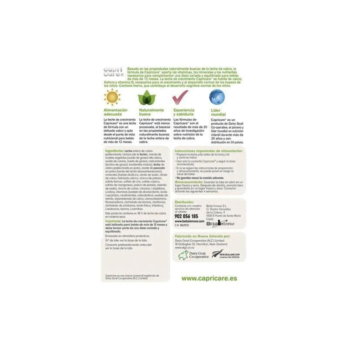 Leite de crescimento 3 Capricare 800 gr