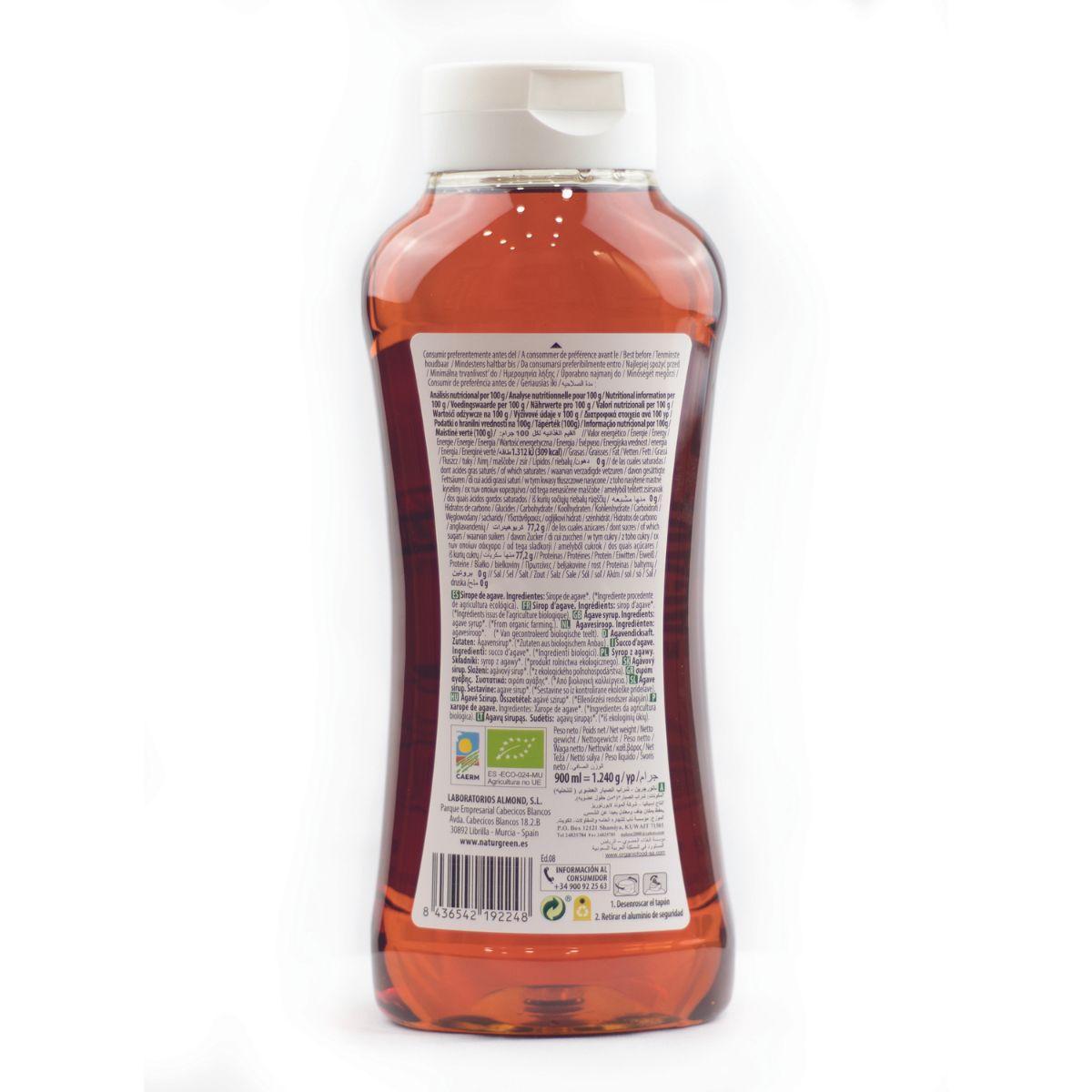 Embalagem de 2 Xaropes de Agave Naturgreen Premium, 2 unidades de 900 gr