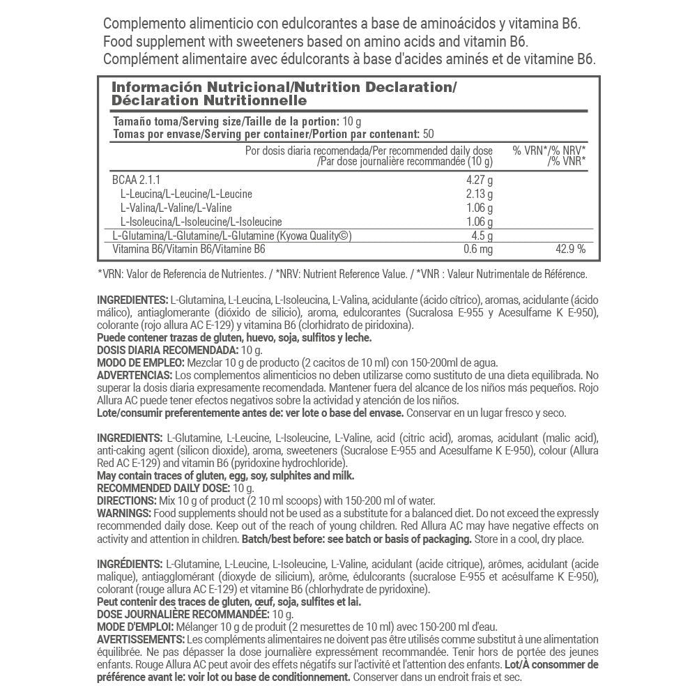 Bcaa + Glutamina Kyowa® - 500g - Dracula Cherry - Mejora La Resistencia - Masmusculo_5