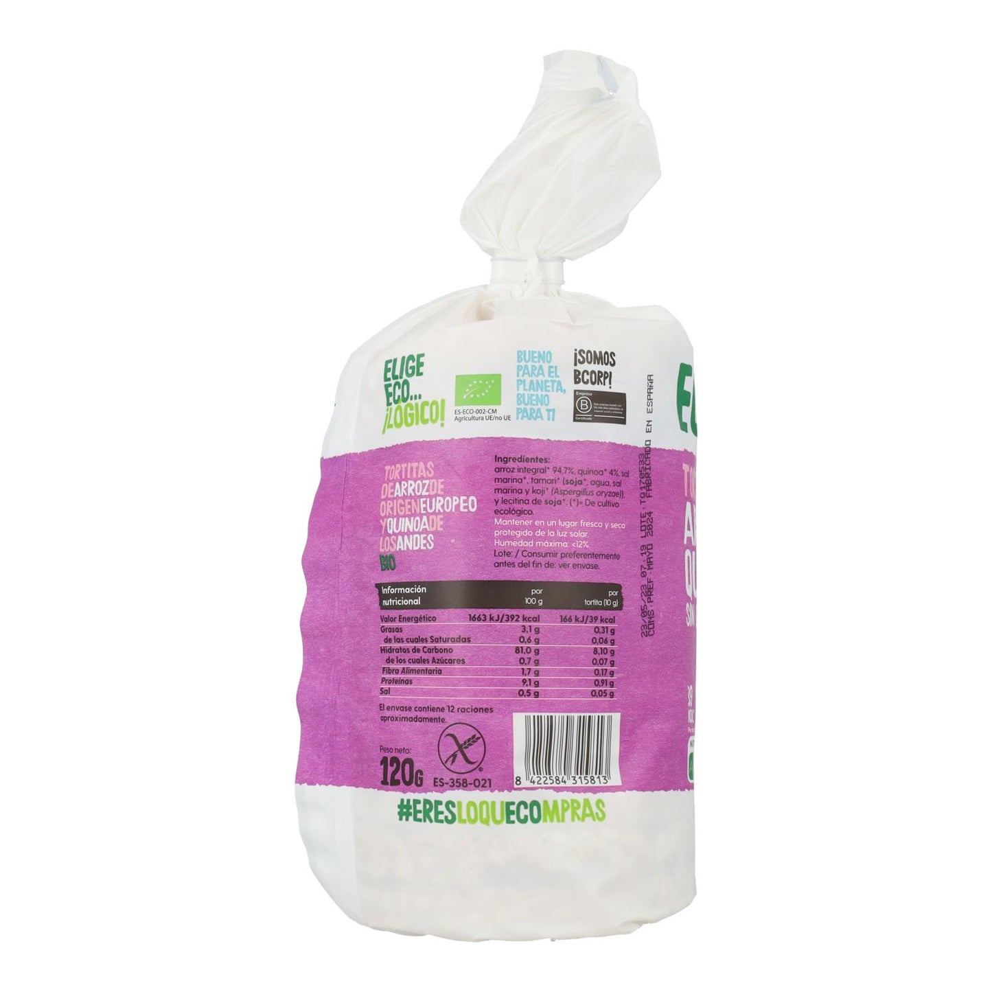 Bolinhos de Arroz e Quinoa Biológicos Ecocesta 120 g