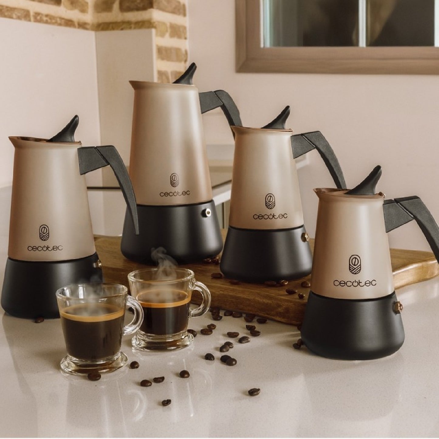 Cecotec Cafetera Italiana Piccolina 900 Gold. 450ml, 10 Tazas De Café, Acero Inoxidable, Apta Todas Superficies, Filtro_4
