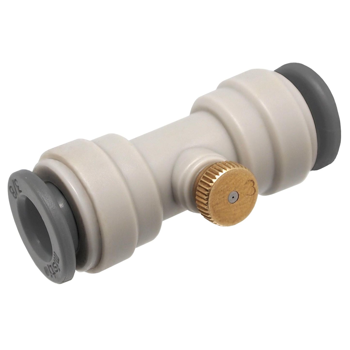 Tee automático com bocal de nebulização DripFresh de 3/8" x 3/8"