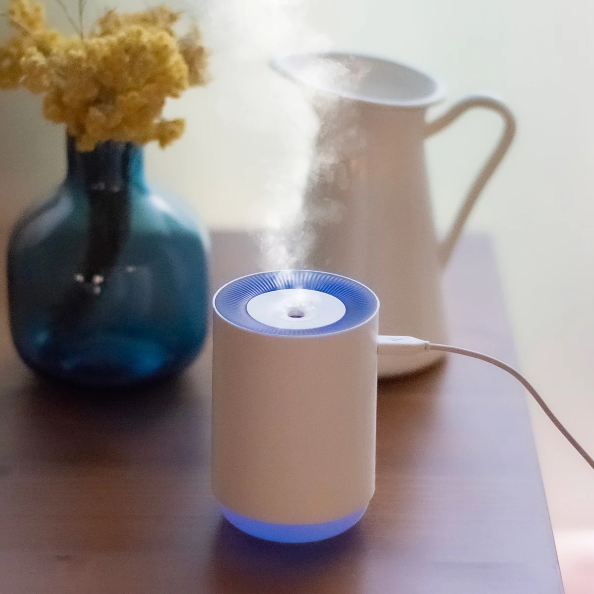 Brumizador Ultrasónico 255 ml White SYS Aromas | Humidificador con Luz Led | Aromaterapia y Bienestar_1