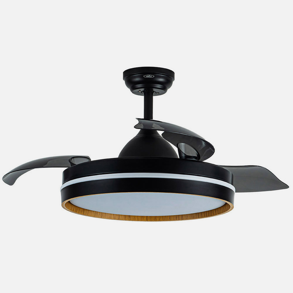 Ventilador Dc Nalon 72w Negro/madera Oscura 3aspas109d 7200lm 3000k,4500k,6000k Remoto+memoria+temporizador_3