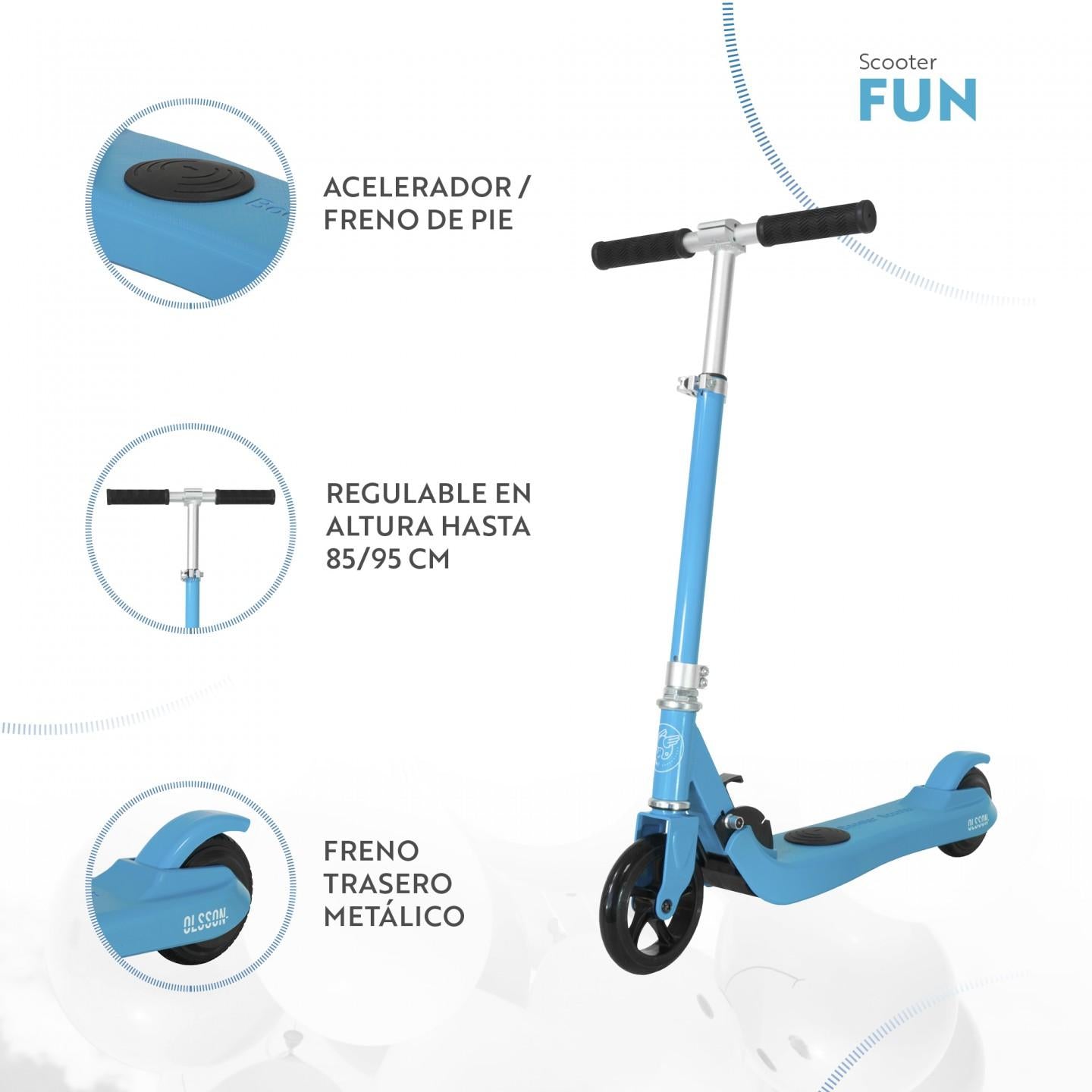 Olsson Fun Scooter Elétrica Azul
