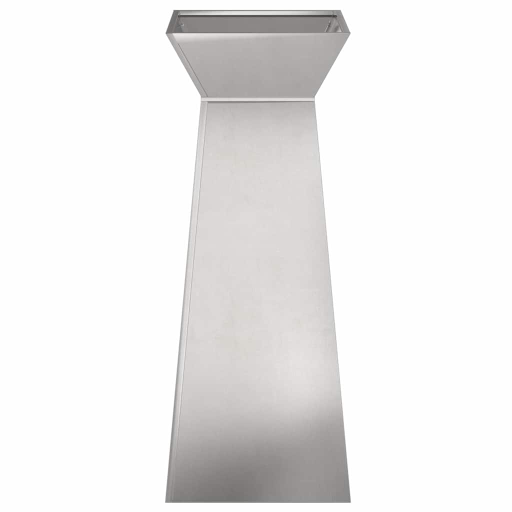 Maceta Pilar 2 Uds. Plateado 40 X 40 X 100 Cm Acero Inoxidable_5