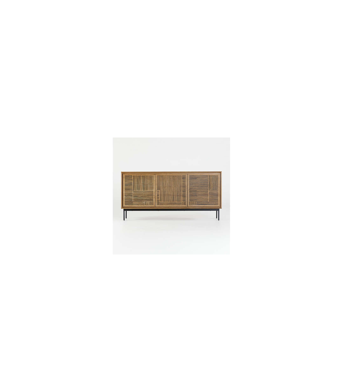 Mueble Aparador Md-alicún 3 Puertas Acabado Roble, 150cm(ancho) 75cm(altura) 45cm(fondo)_0