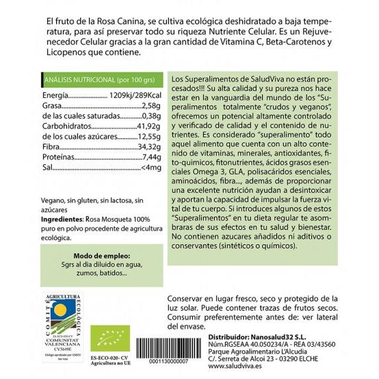 Pó de Rosa Mosqueta Biológica da Salud Viva