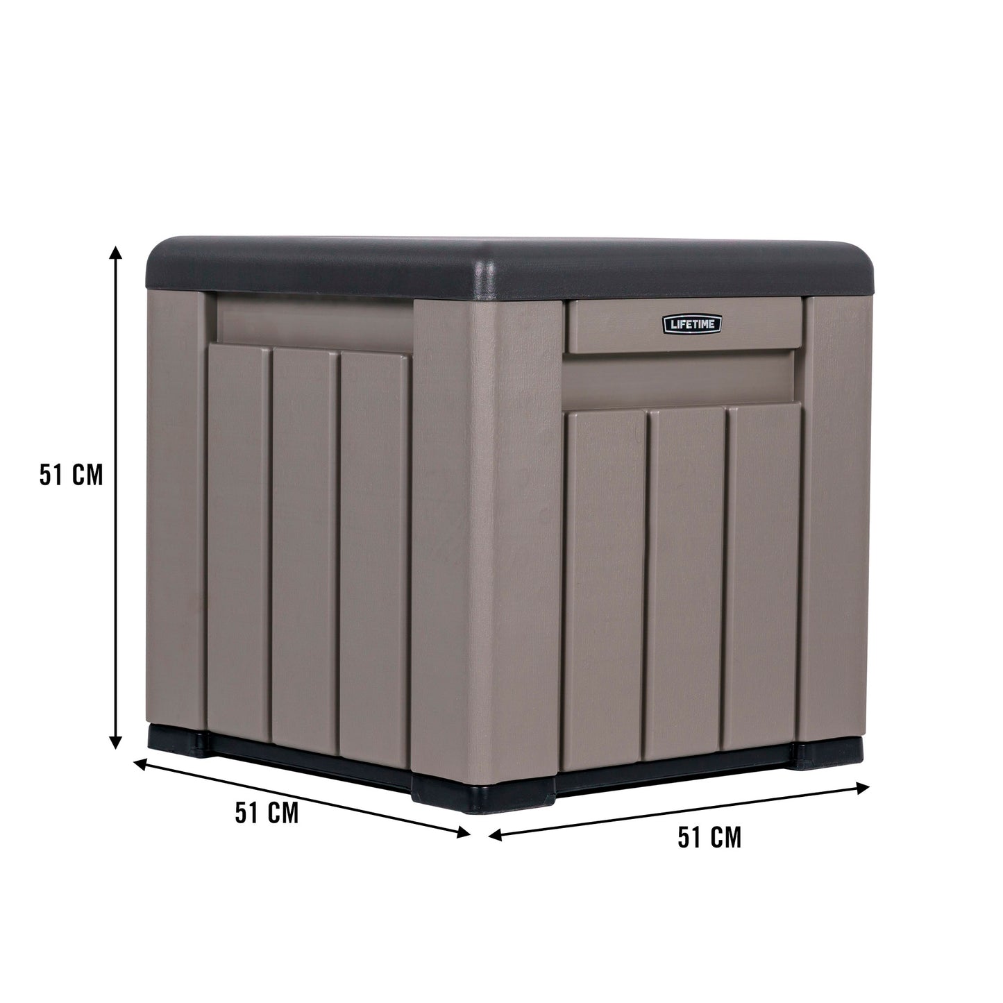 Baúl Exterior Ultrarresistente Gris C/tapa Desmontable Lifetime_5