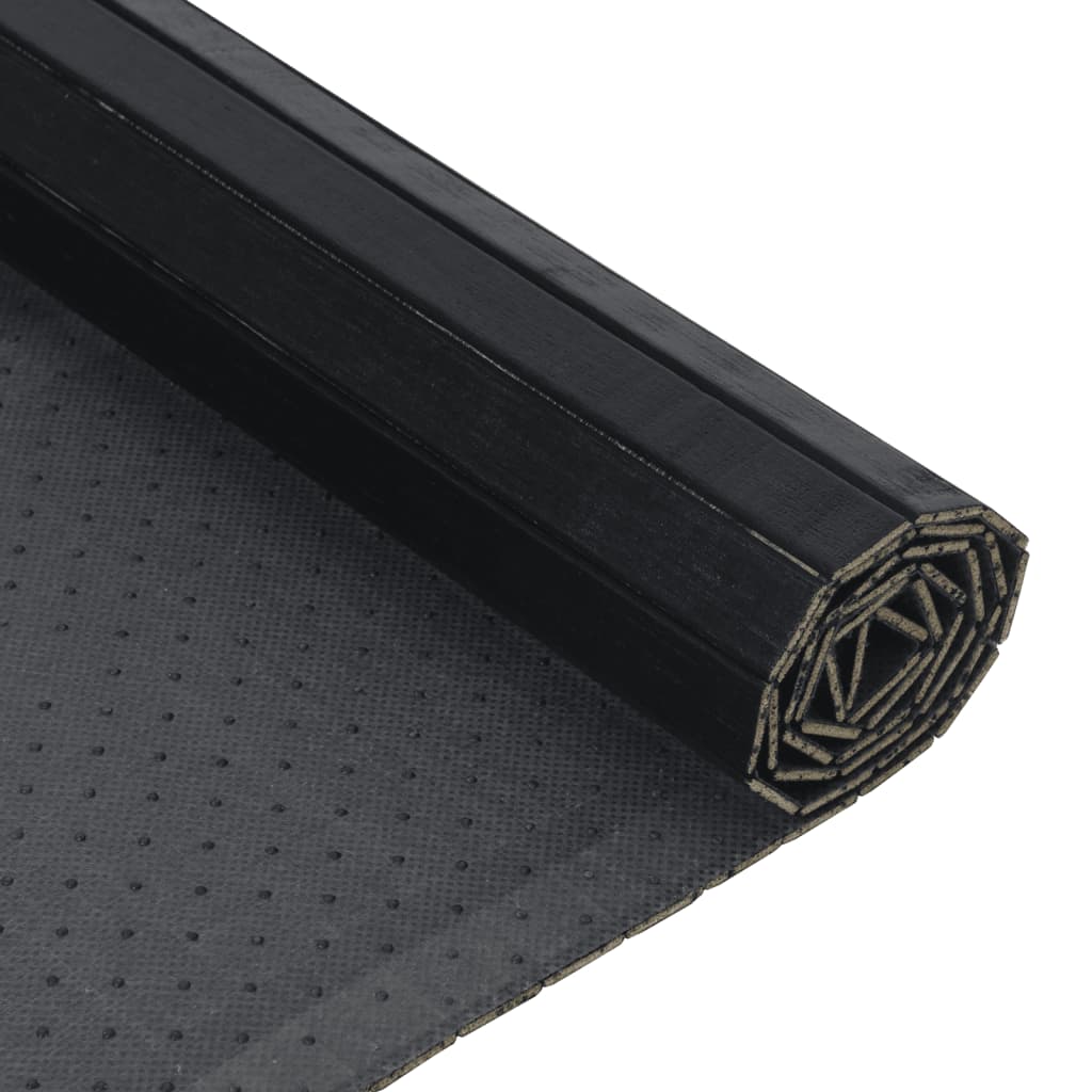 Alfombra Rectangular Bambú Negro 100x500 Cm / Vetonek_5