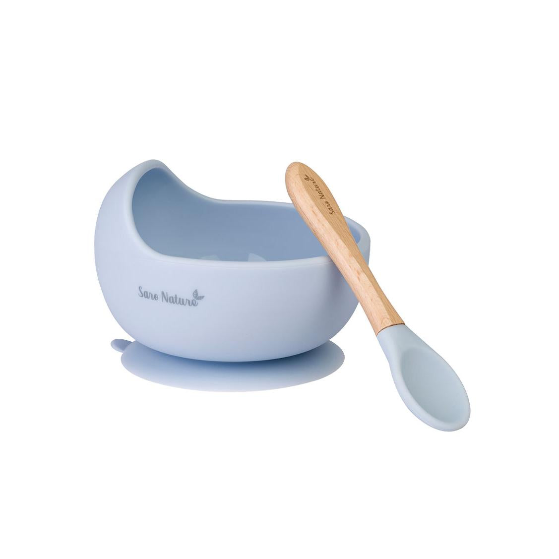 Conjunto de alimentação Saro Baby Wave com ventosa rosa