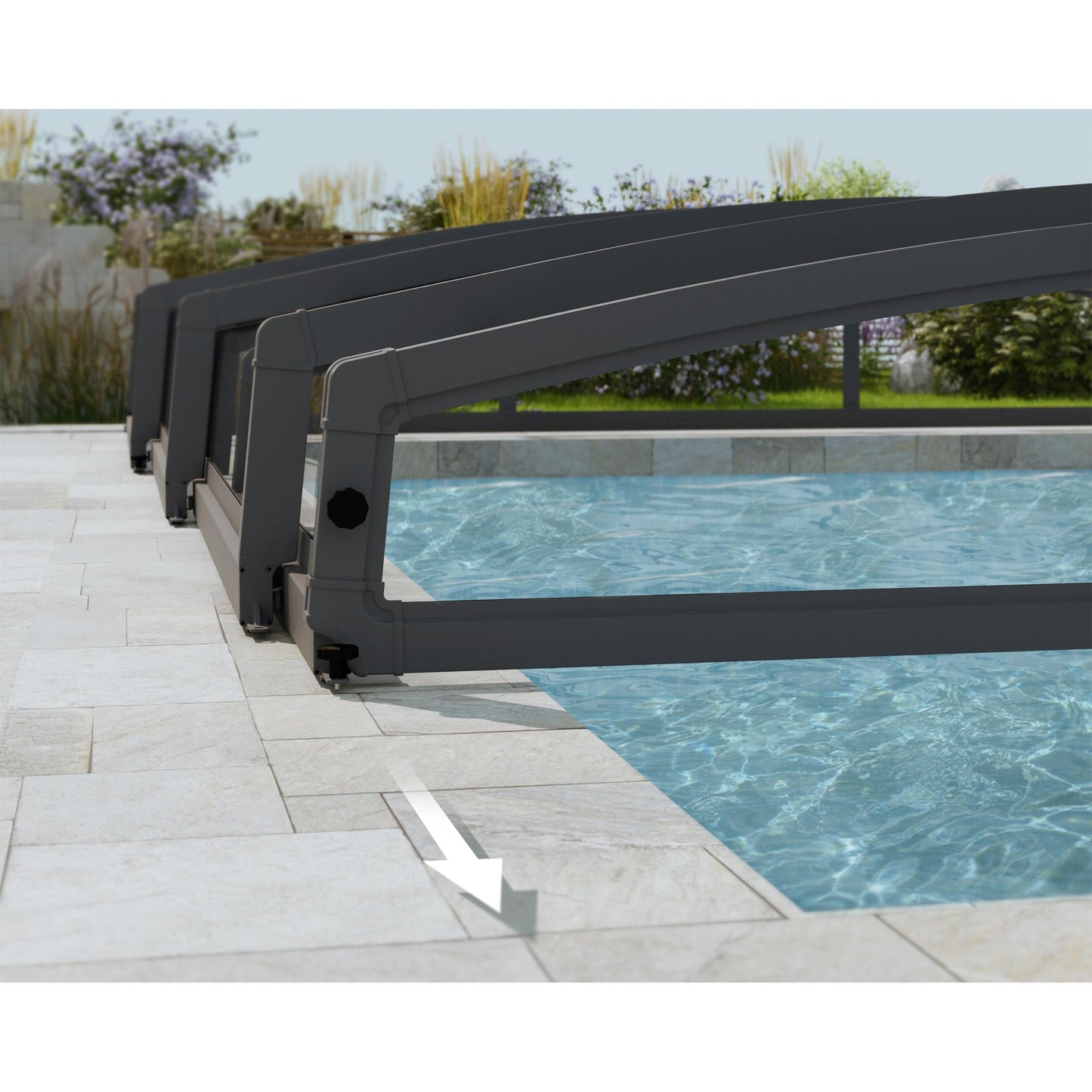 Cobertura telescópica para piscinas Maiorca 874x470 cm