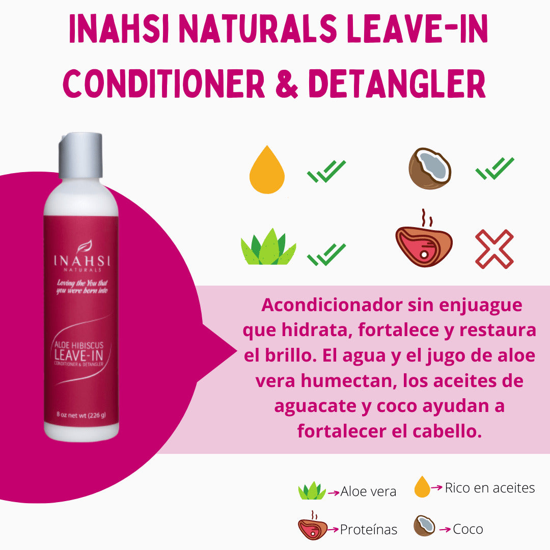 Leave-in Aloe Hibiscus Leave-in Conditioner & Detangler Inahsi Naturals 226g_1