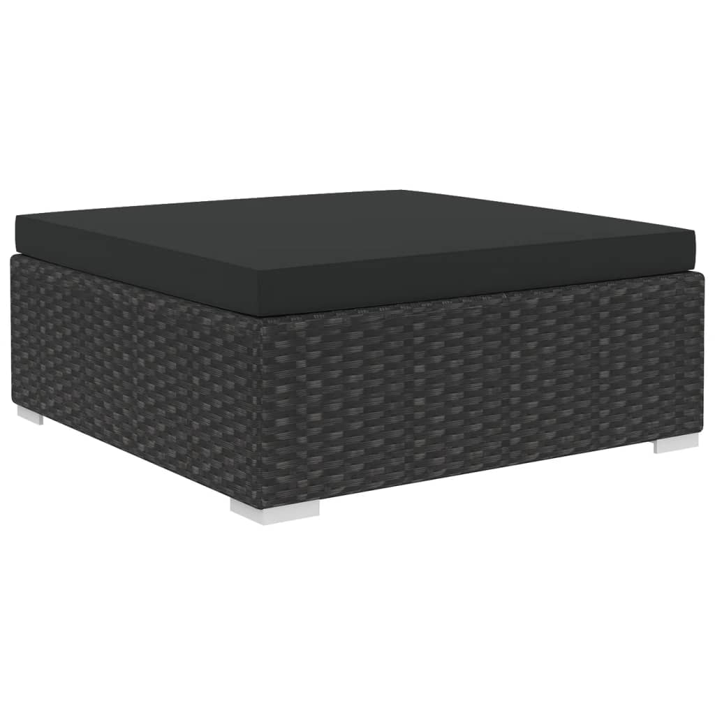 Vidaxl Set Muebles De Jardín 10 Piezas Y Cojines Ratán Sintético Negro_5