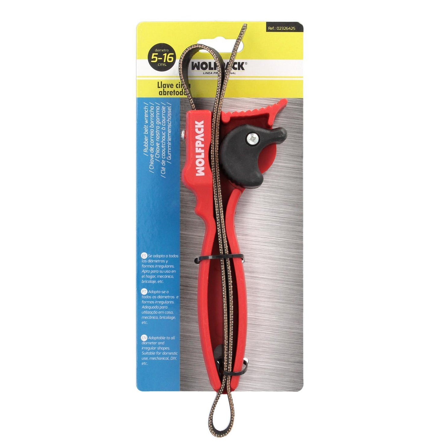 Llave Cinta Abretodo Ø 5 A Ø 16 Cm. Cinta Caucho Reforzado. Llave Filtros, Llave Tubos, Llave Tuberias, Llave Tapas,