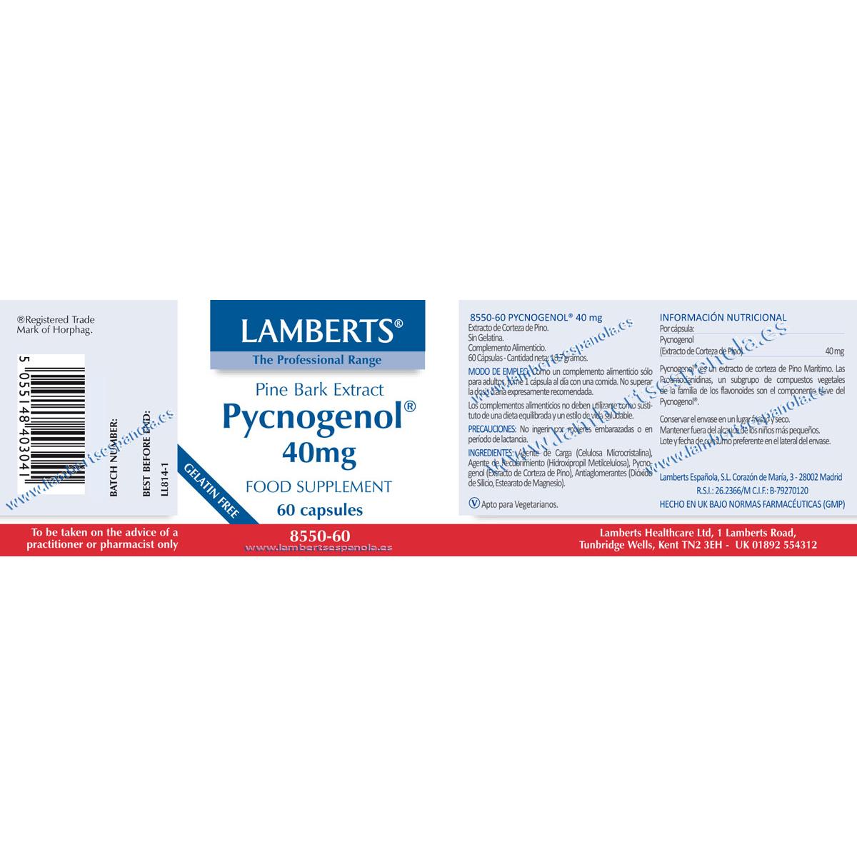 Pycnogenol 60 cápsulas de 40mg