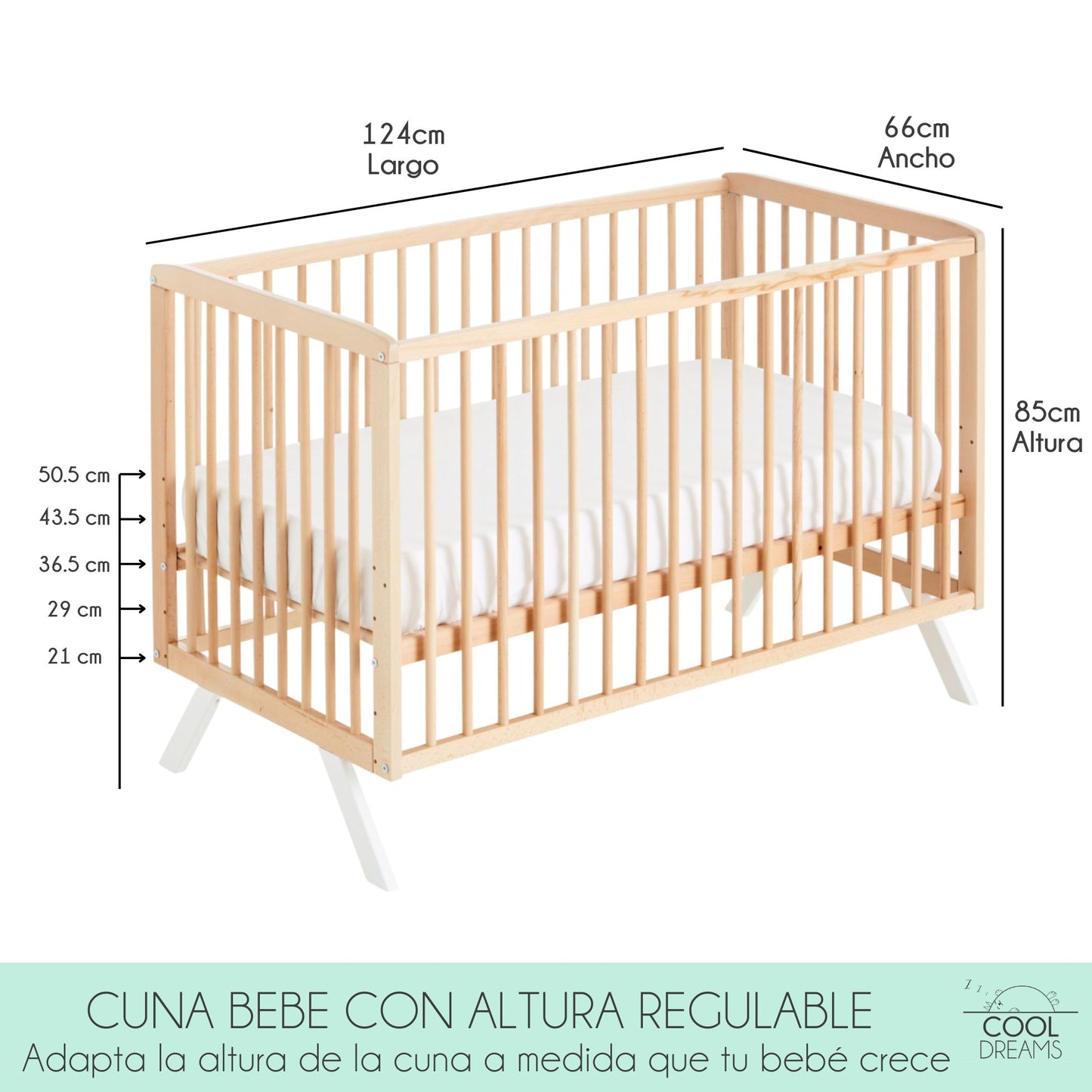 Cuna De Bebe Koala 120x60 Con Kit Colecho Incluido. Seguridad, Comodidad Y Versatilidad Para El Descanso De Tu Bebé_5