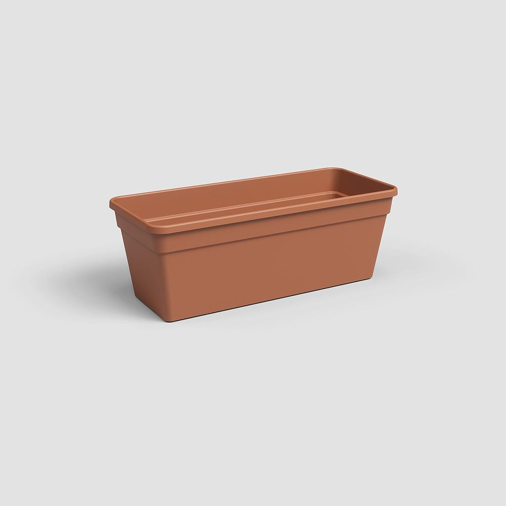 Jardinera Madagascar De Plastico Terracota 50cm_0