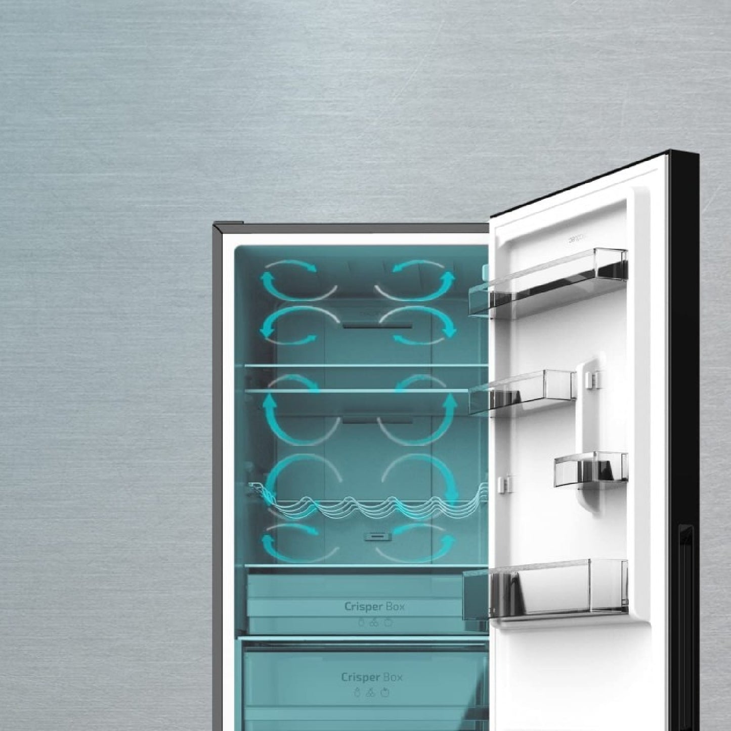 Cecotec Frigorífico Combi Bolero Coolmarket Combi 322 Black Cristal E_4
