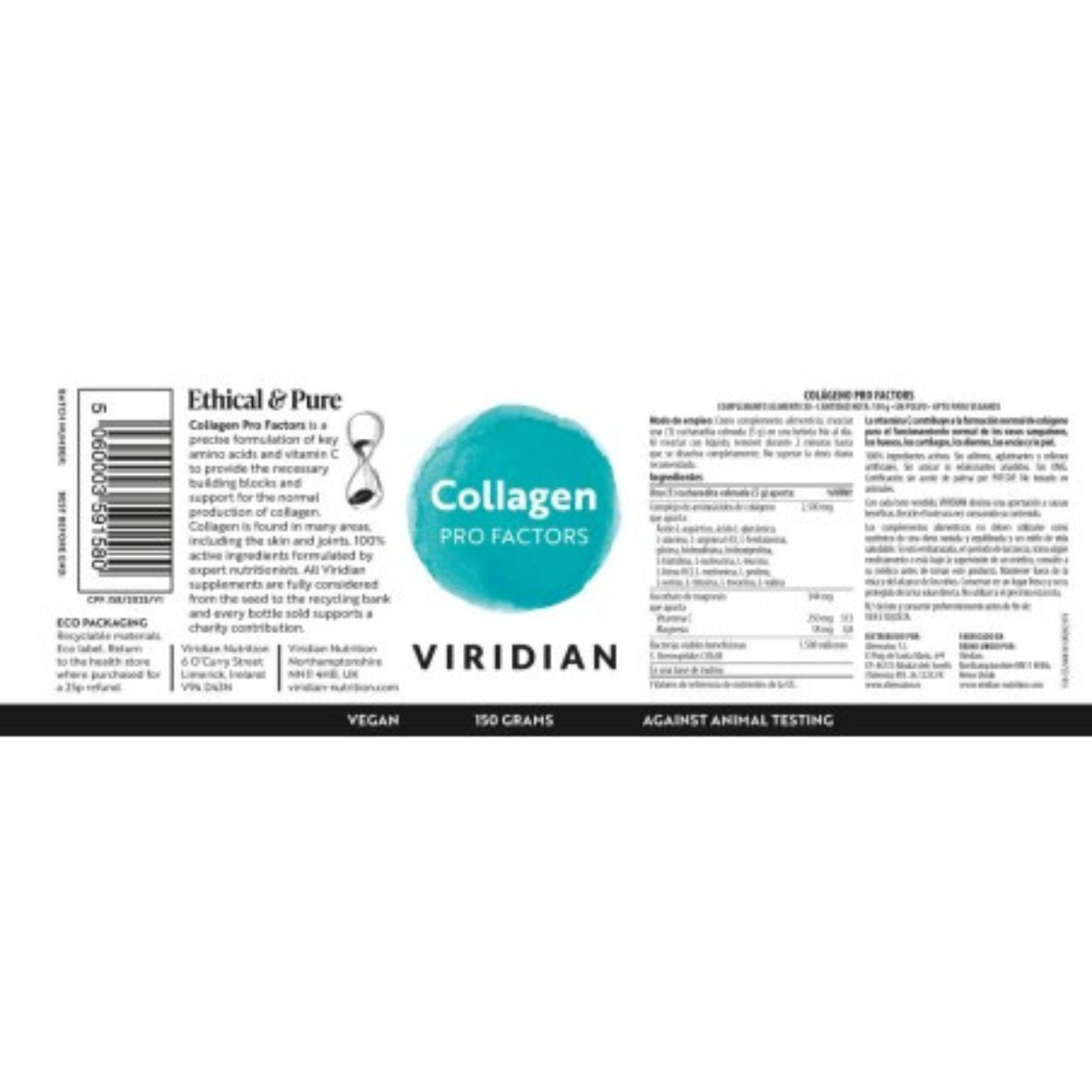 Profactors Viridian Colagénio 150 g