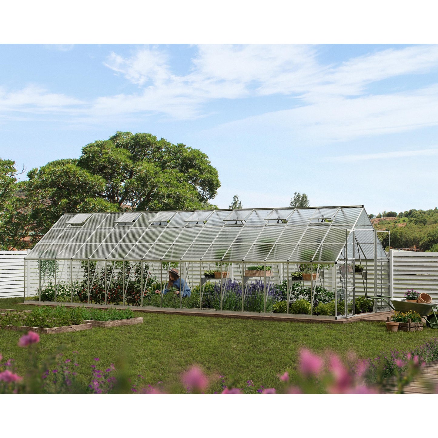Estufa Balance Garden 964x304x257 cm Prata