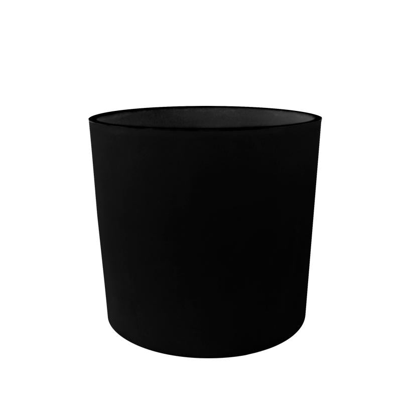 Vaso redondo Euclid liso preto Tuozi