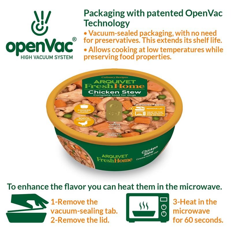 Arquivet Fresh Home Chicken Stew Alimento húmedo de pollo para perros 280 g