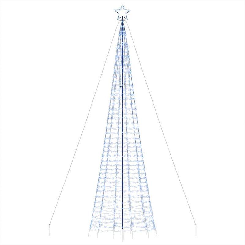 Vidaxl Árbol De Navidad Led Con Estacas 1534 Leds Azul 500 Cm_5