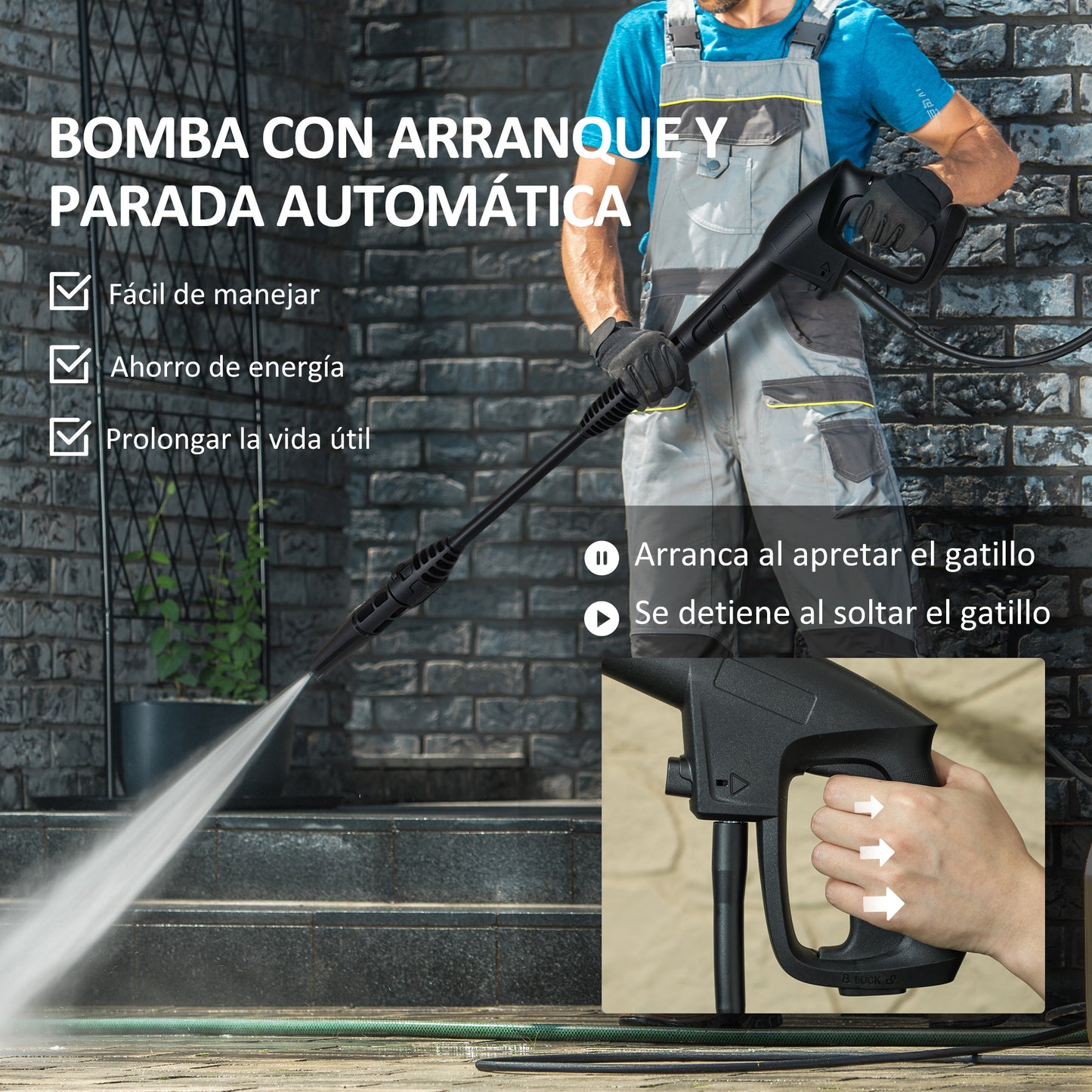 Durhand Hidrolimpiadora De Alta Presión 1800w Caudal 510 L/h Presión De 150 Bar_5