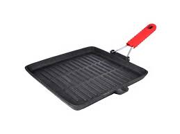 Churrasqueira quadrada em ferro fundido BERGNER 26,5x2,1x28 cm