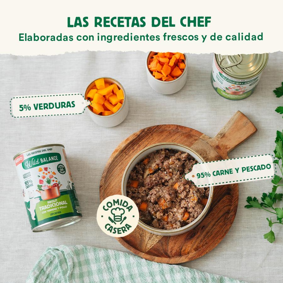 Ragu Tradicional de Carne e Frango Wild Balance para Cães 400g