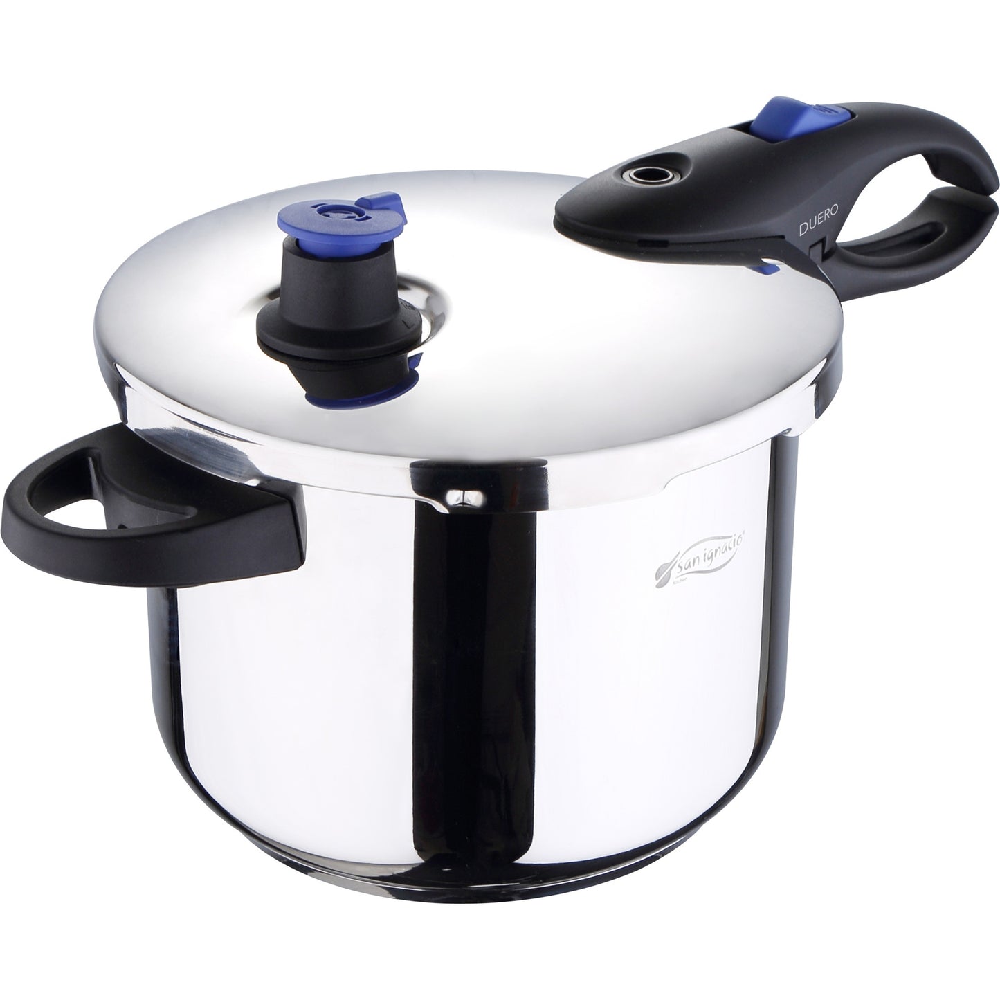 Olla A Presión Ø22cm 5,5l En Acero Inox + Set De 12 Tapas Silicona San Ignacio_4