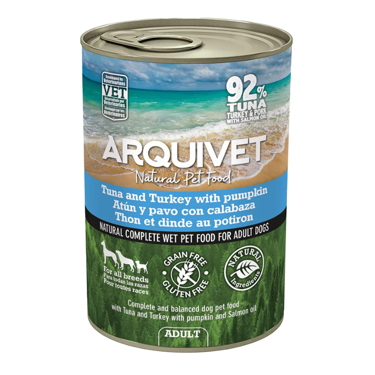 Paté para Perros Atún y Pavo con Calabaza Arquivet 400g