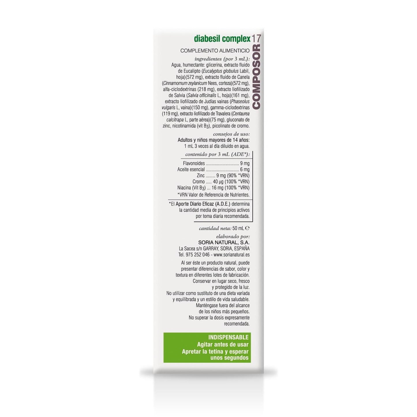 Composor 17 Diabesil Soria Natural 50 ml
